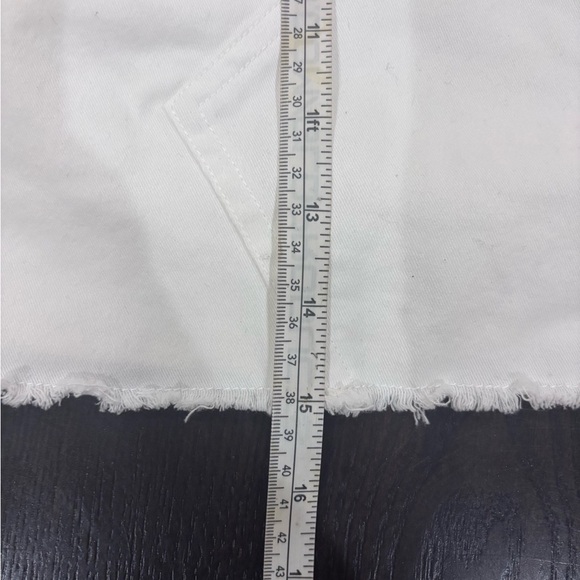 White Denim Distressed Skirt Size 8 Rebecca Minkoff - Picture 8 of 11